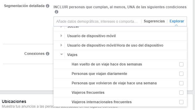 facebook ads segmentación